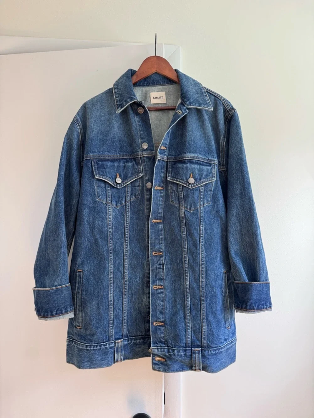 KHAITE Jean Jacket Oversized blue denim, size Medium - Picture 3 of 9